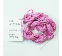 Шёлковое мулине Dinky-Dyes S-216 Lovely Lily
